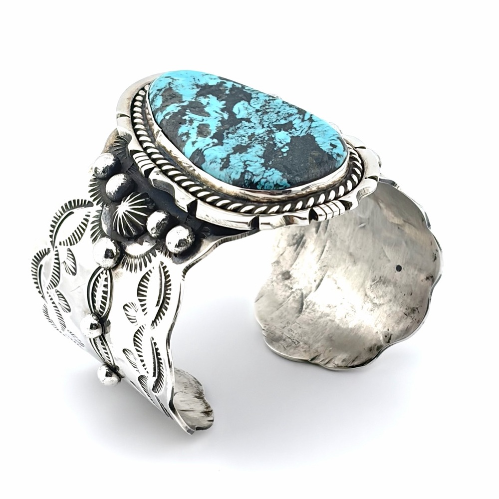 Vintage Native American Sterling Kingman Turquoise
Cuff UNISEX